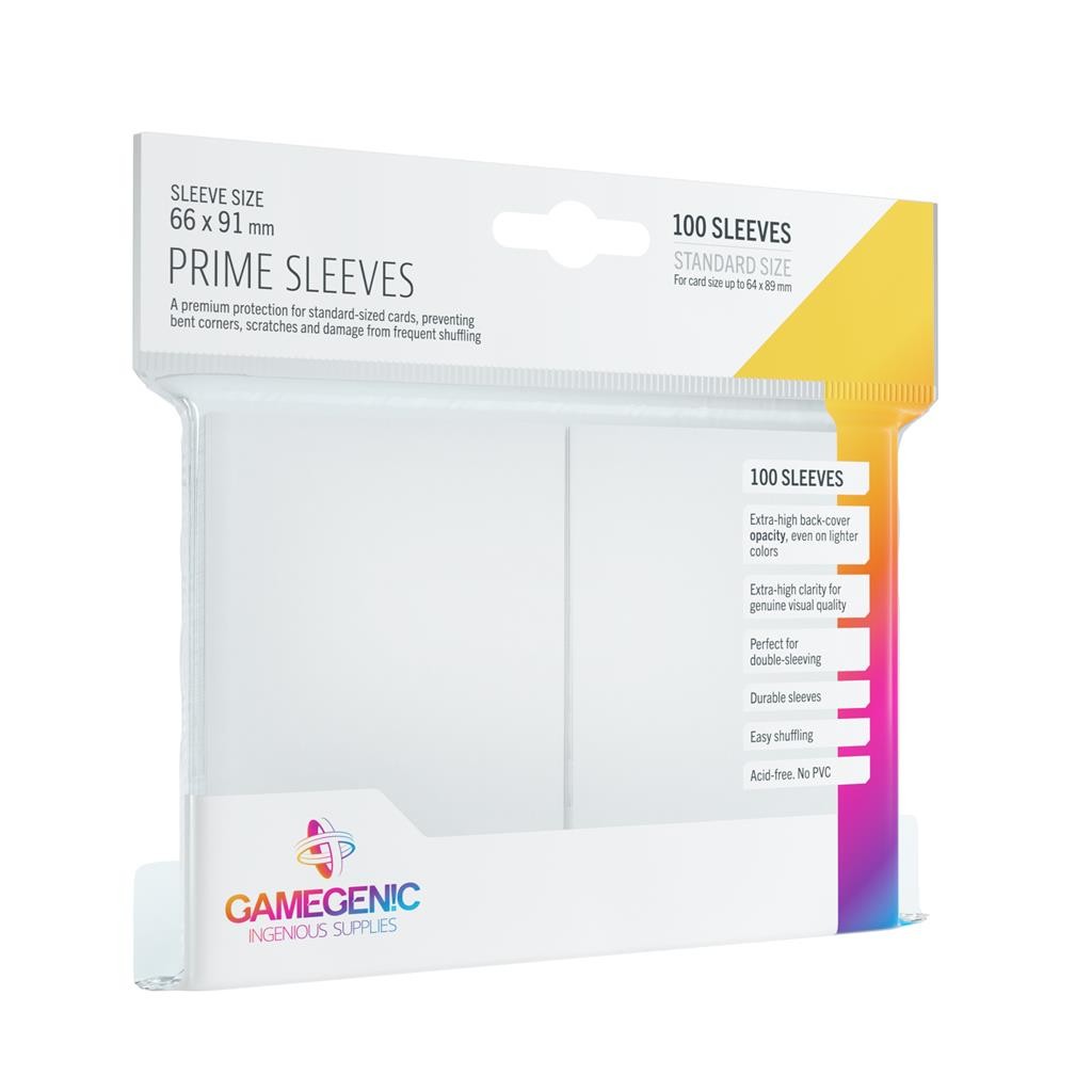 Fundas 66x91 mm - Prime Sleeves x100 - Blanco