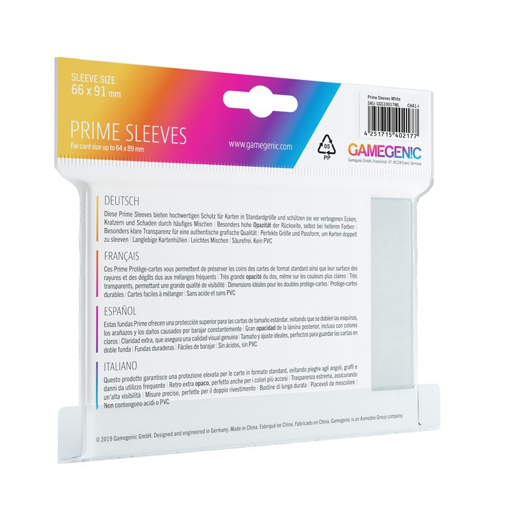 Fundas 66x91 mm - Prime Sleeves x100 - Blanco