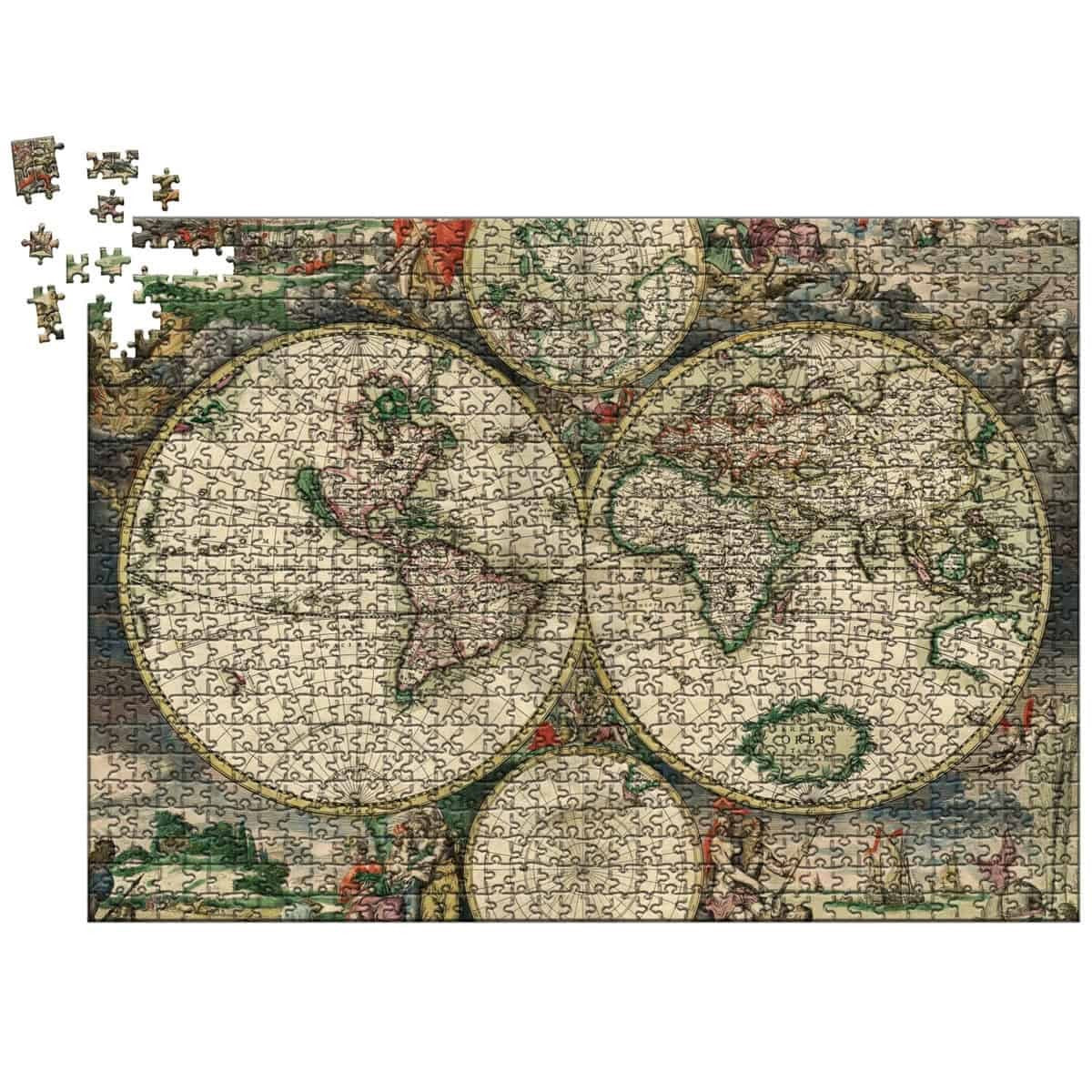 Rompecabezas Mapa Náutico del Mundo - 1000 Piezas