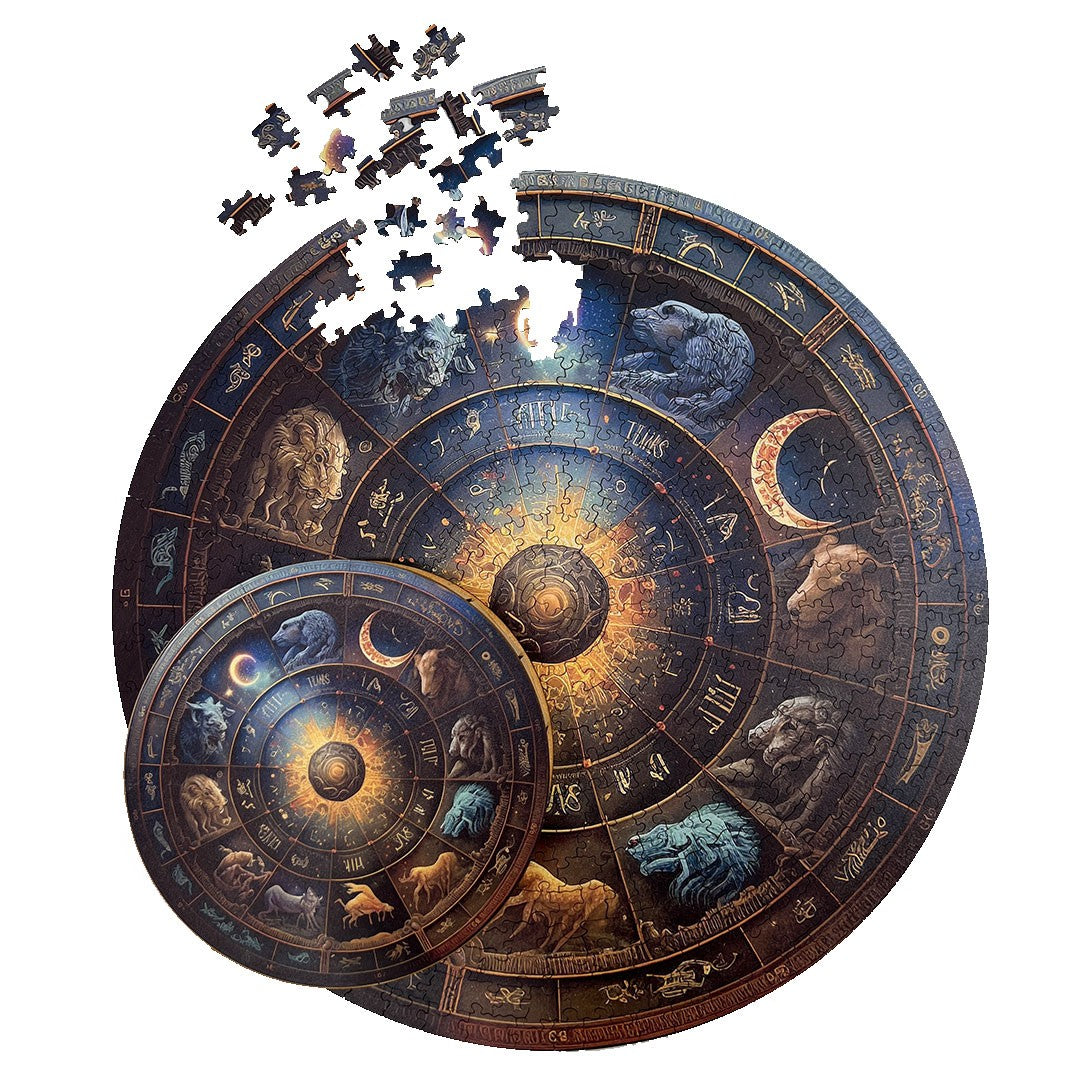 Rompecabezas Redondo Madera 500 piezas - Zodiaco