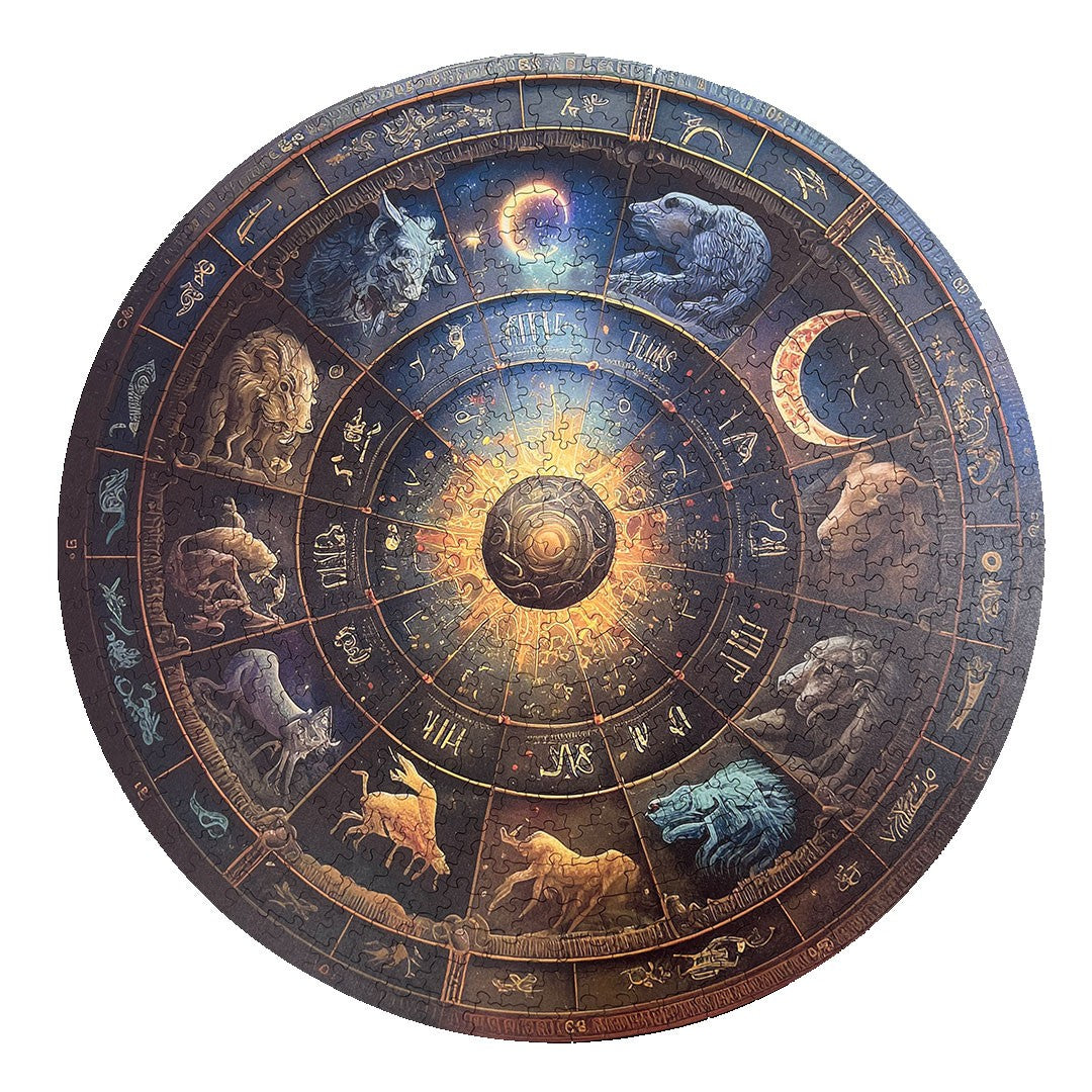 Rompecabezas Redondo Madera 500 piezas - Zodiaco