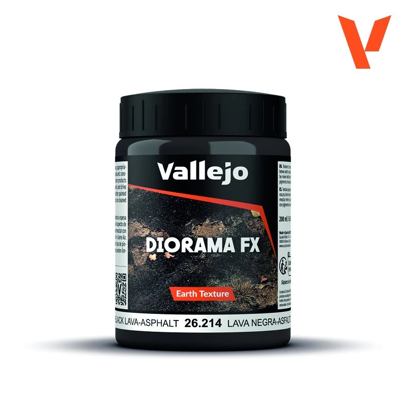 Acrilico Efecto Lava Negra Diorama FX -200ml Vallejo