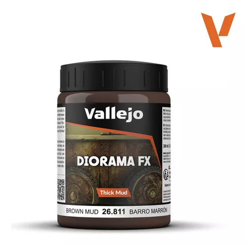 Acrilico Efecto Barro Marrón Denso Diorama Fx 200ml - Vallejo