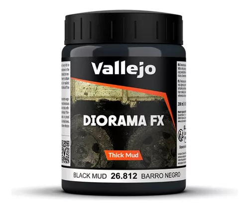 Acrilico Efecto Barro Negro Denso Diorama Fx 200ml - Vallejo