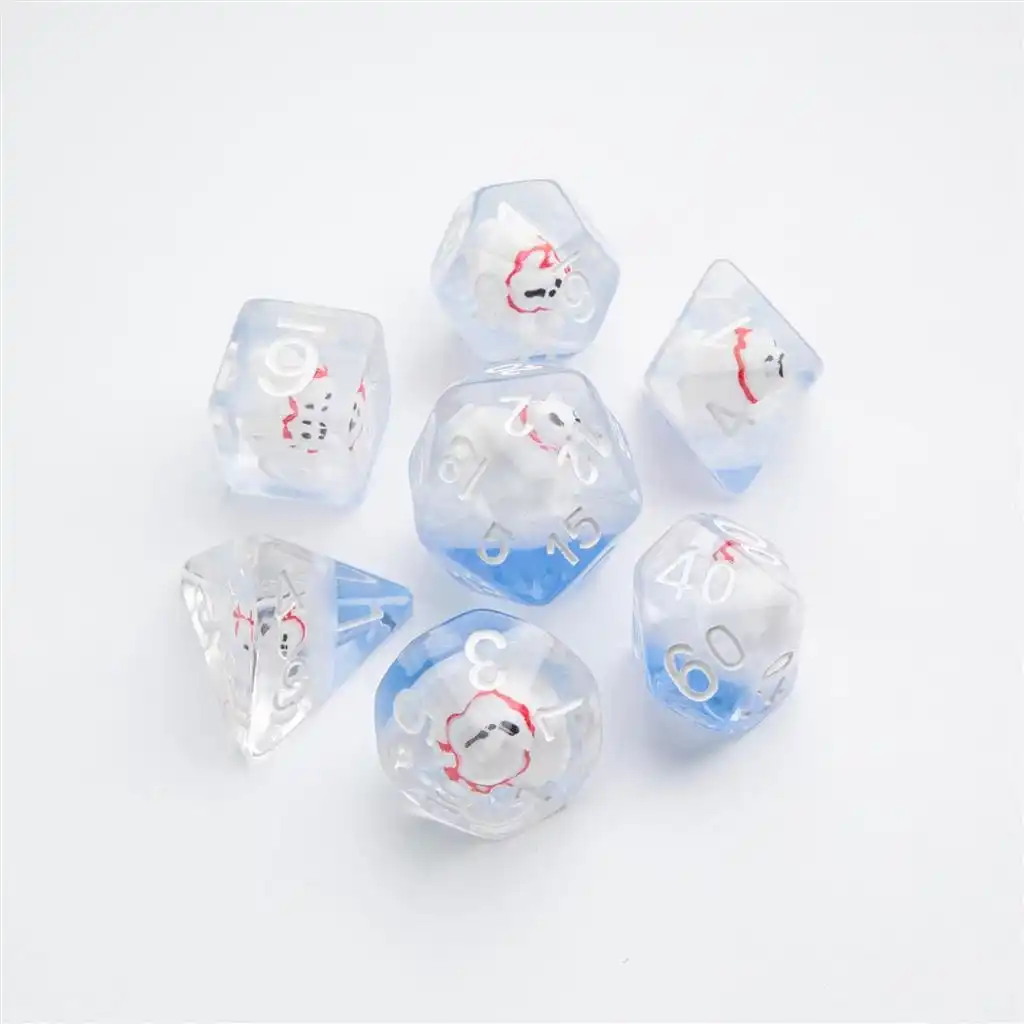 Set x7 Dados De Rol - Osos Polares