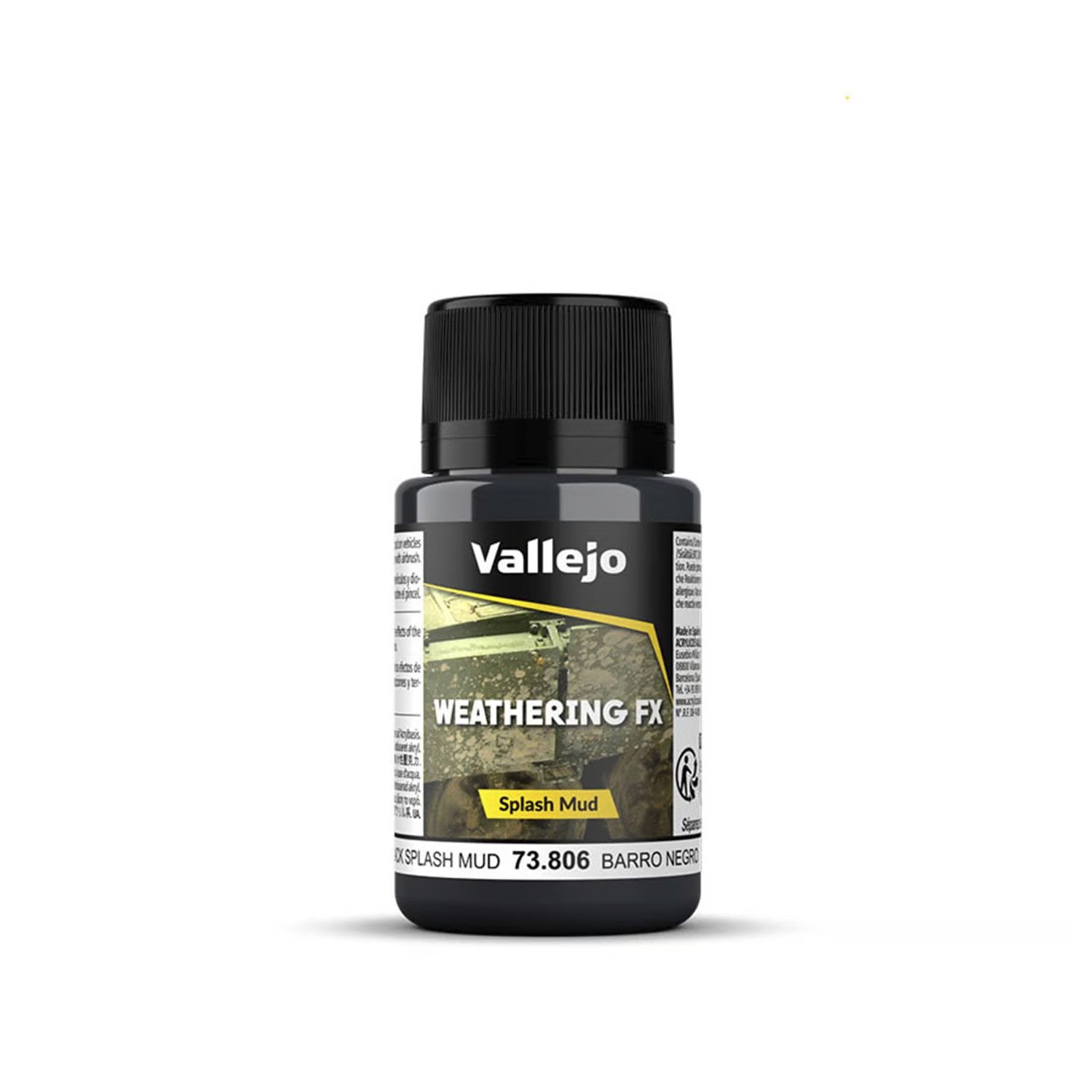 Acrílico - Weathering FX Salpicaduras Barro Negro 40ml - Vallejo