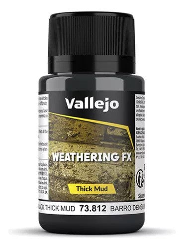Acrílico - Weathering FX Salpicaduras Barro Negro Denso 40ml - Vallejo