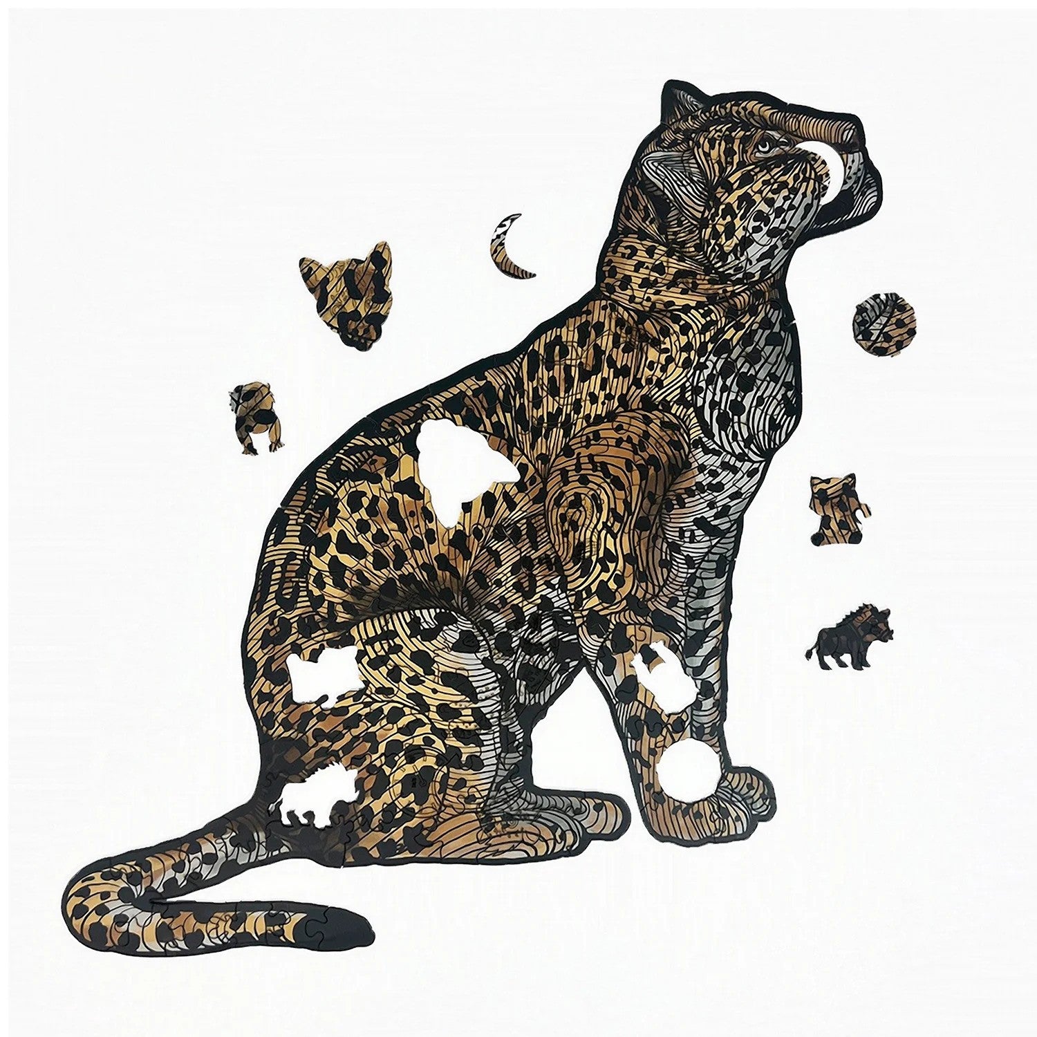 Ocelote - Jaguar Rompecabezas En Madera