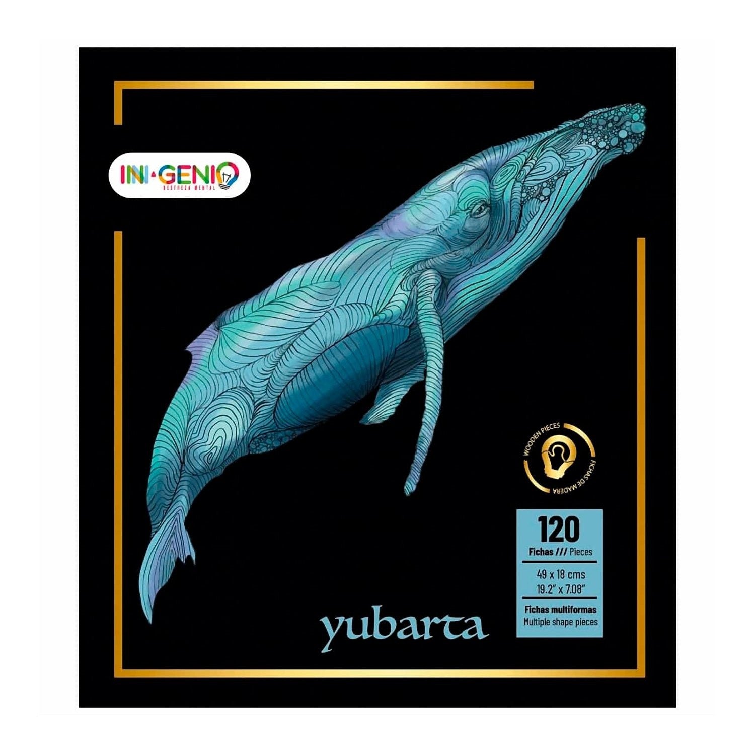 Ballena Yubarta - Rompecabezas En Madera