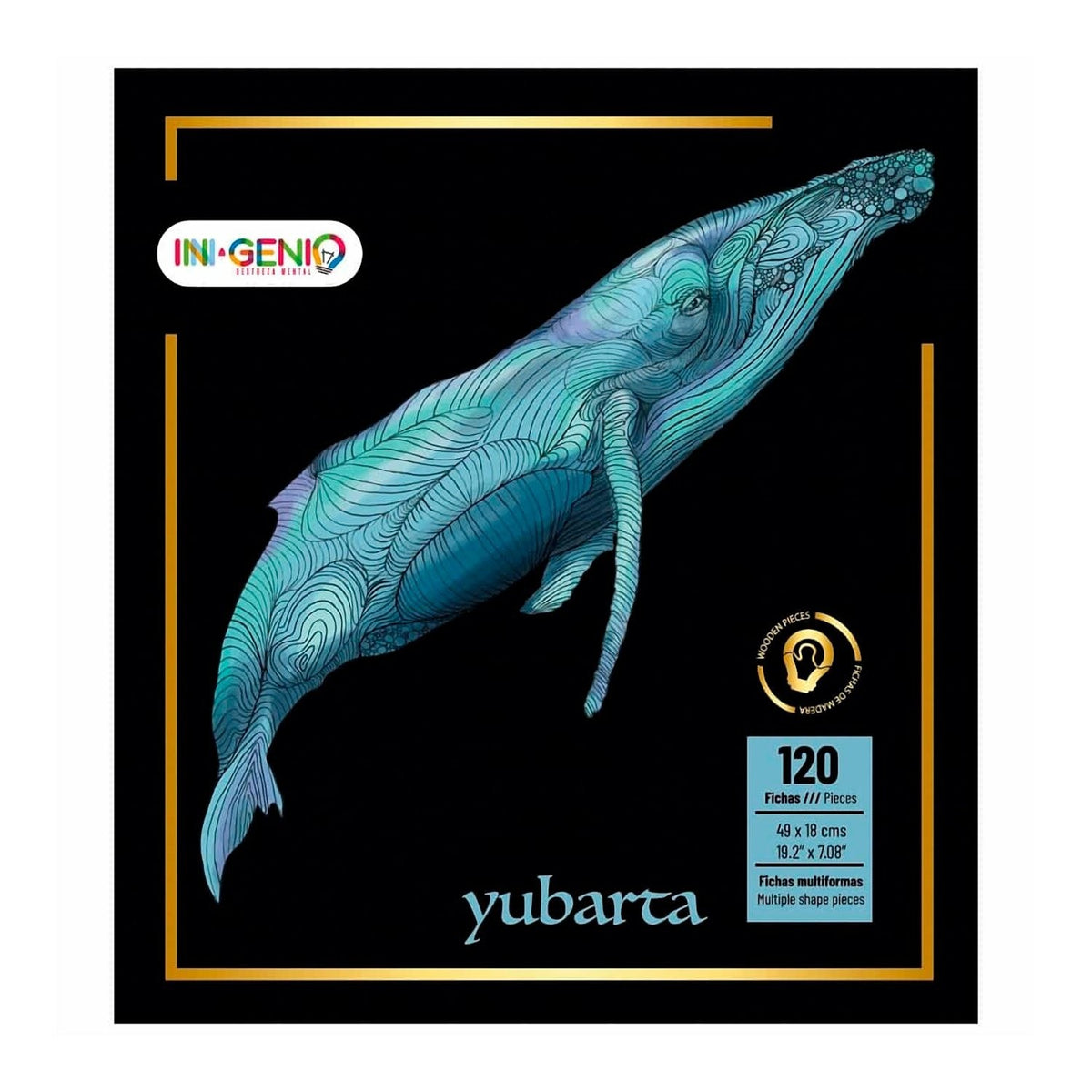 Ballena Yubarta - Rompecabezas En Madera