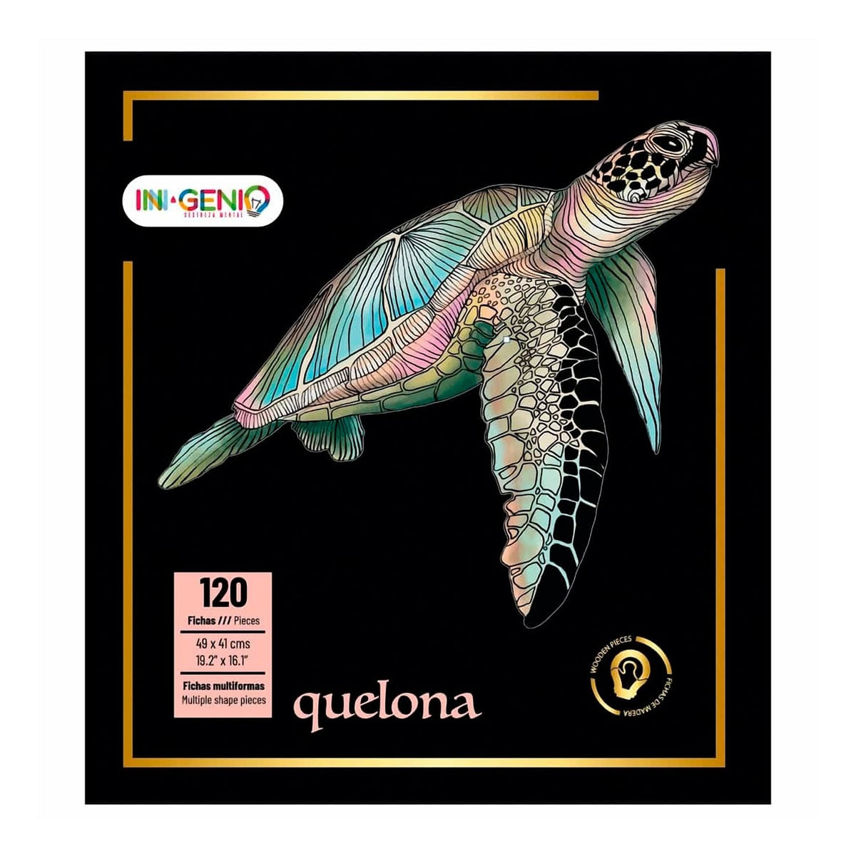 Tortuga Quelona - Rompecabezas En Madera