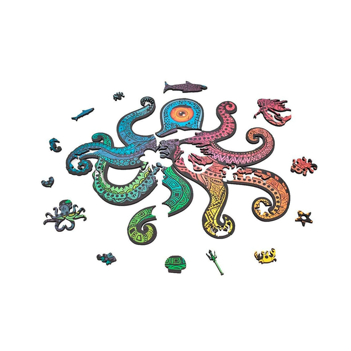 Pulpo Octópoda - Rompecabezas En Madera