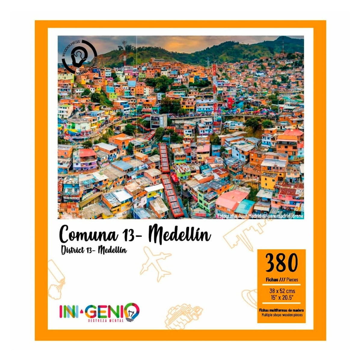 Medellín - Rompecabezas En Madera