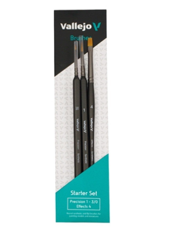 Pinceles Starter Set Redondo No. 1 y 3/0 Efecto 4 - Vallejo