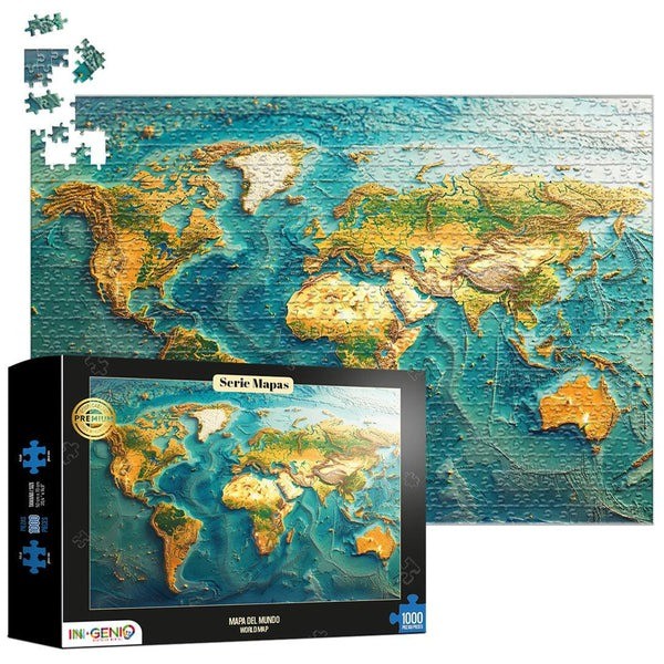 Rompecabezas Mapa Del Mundo - 1000 Piezas