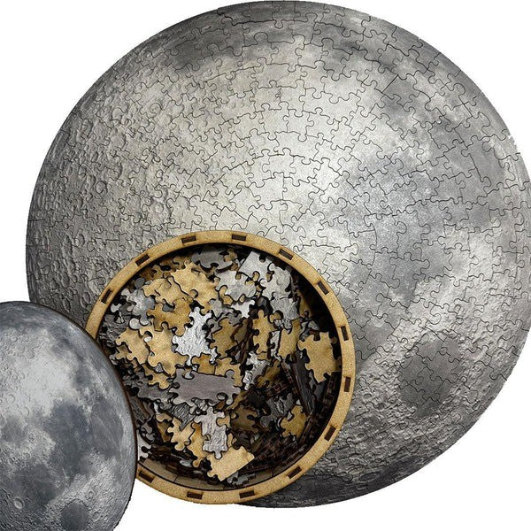 La Luna - Rompecabezas Redondo en Madera