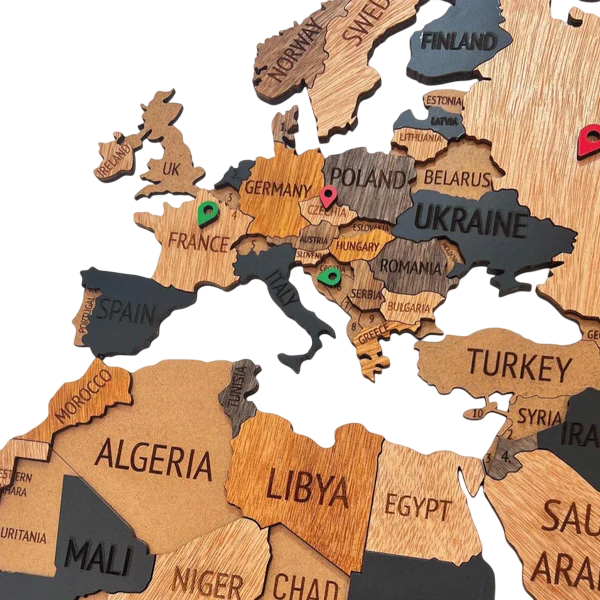 MADEMAP Premium - Mapamundi de Madera