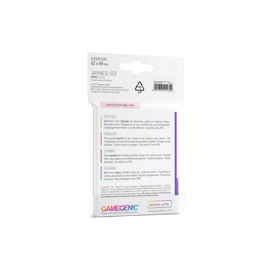 Fundas 62x89mm - Japanese Size x60 Morado - Prime Sleeves
