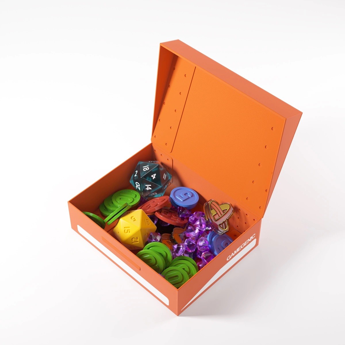 Token Holder Caja Para Cartas Y Fichas - Naranja
