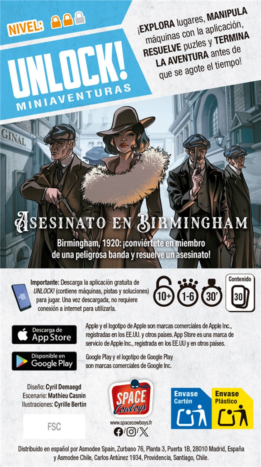 Unlock! Miniaventuras Asesinato En Birmingham