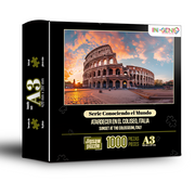 Rompecabezas Mini - Atardecer En El Coliseo, Italia - 1000 Piezas