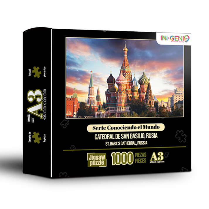 Rompecabezas Mini - Catedral De San Basilio, Rusia - 1000 Piezas