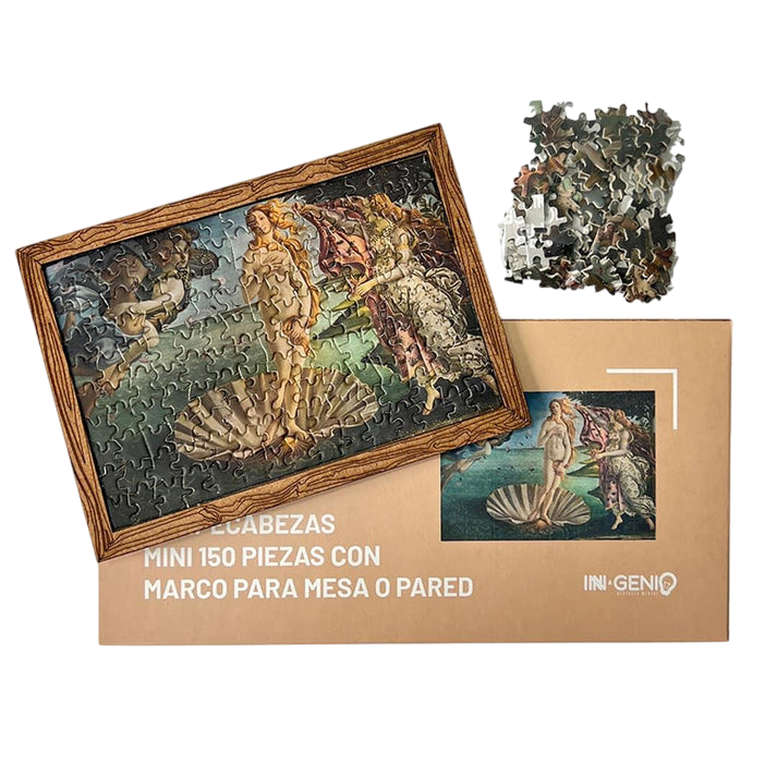 Rompecabezas Mini Con Marco - El Nacimiento De Venus - 150 Piezas