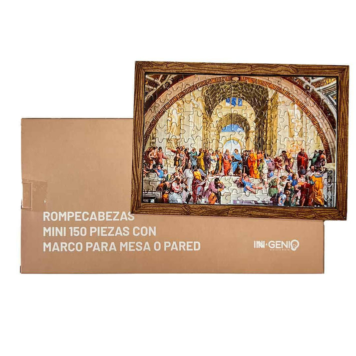 Rompecabezas Mini Con Marco - La Escuela De Atenas - 150 Piezas