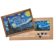 Rompecabezas Mini Con Marco - La Noche Estrellada - 150 Piezas
