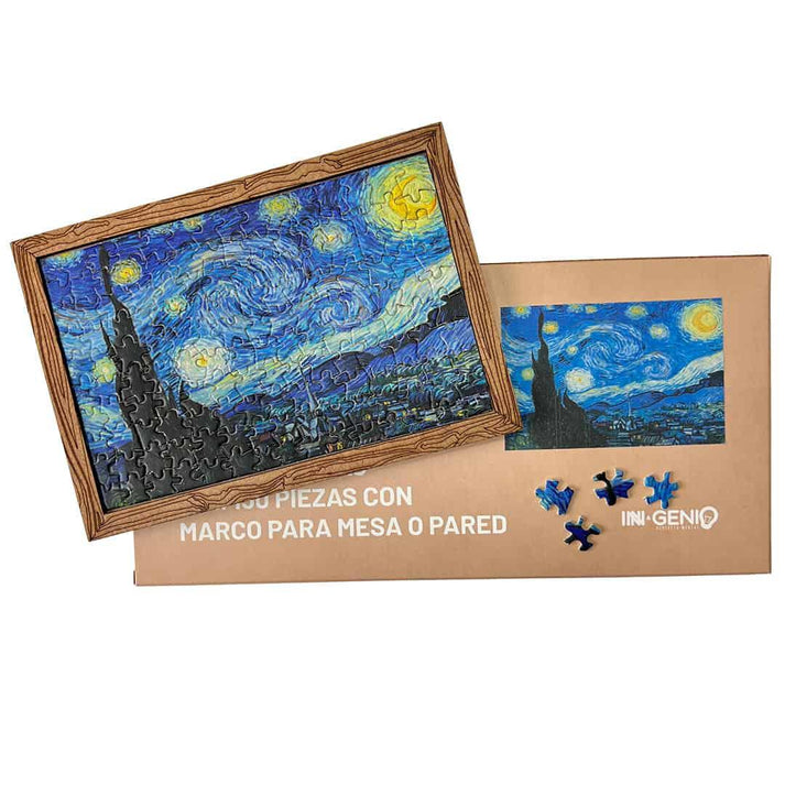 Rompecabezas Mini Con Marco - La Noche Estrellada - 150 Piezas