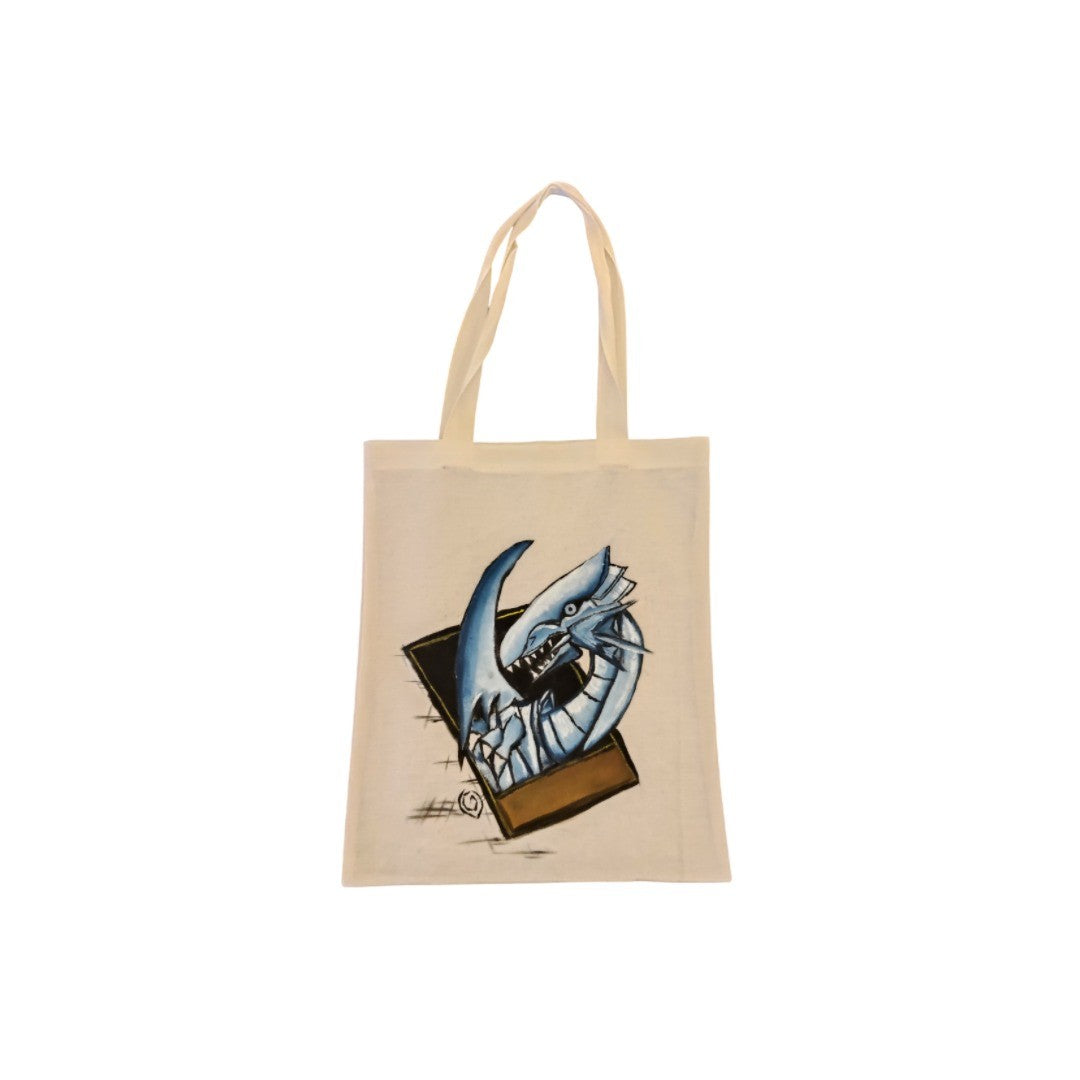 Tote Bag Pequeña - Dragon De Ojos Azules