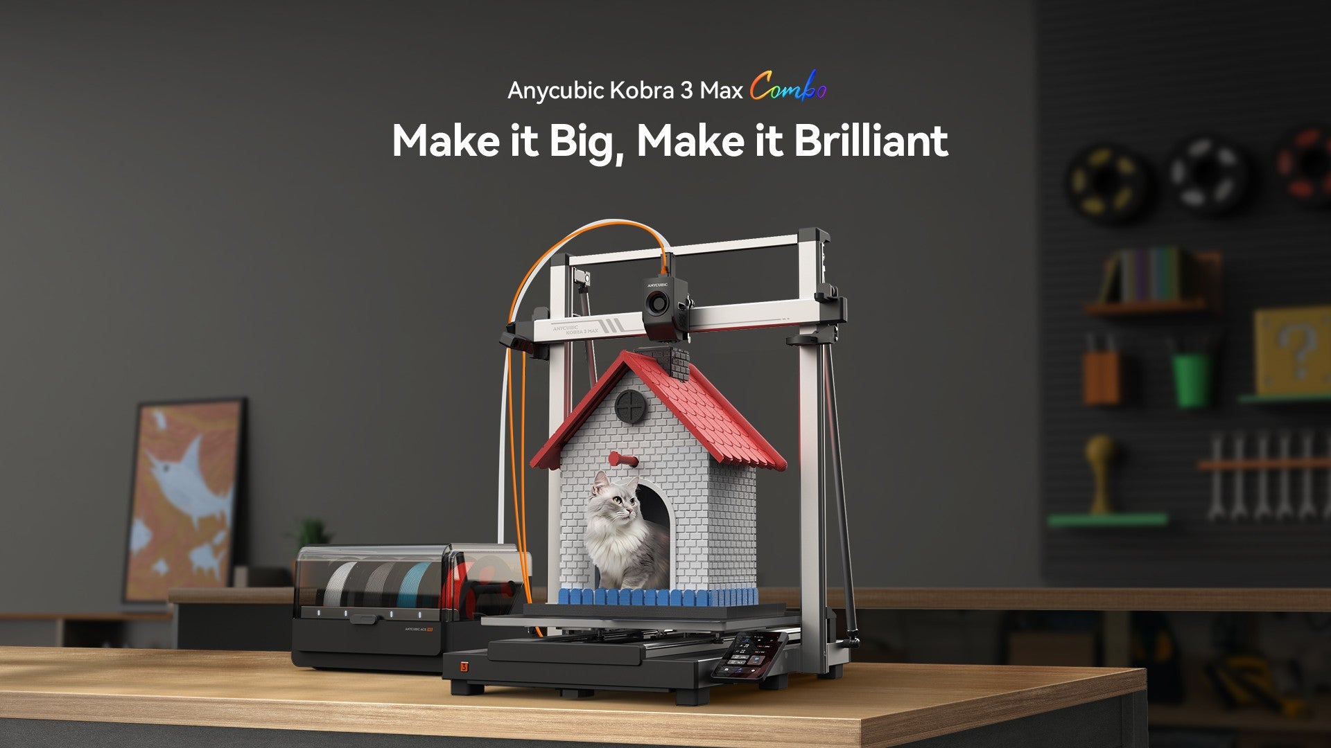 Impresora Filamento Anycubic Kobra 3 Max Combo