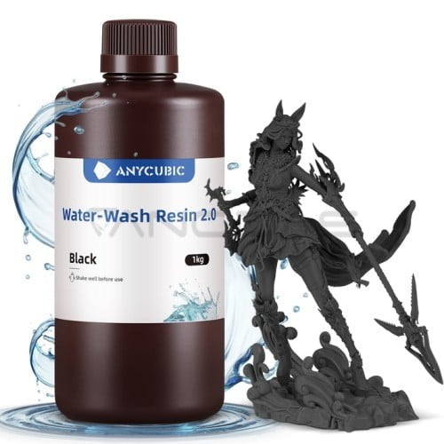 Resina Anycubic Water Wash Lavable En Agua 2.0 1Kg Negro