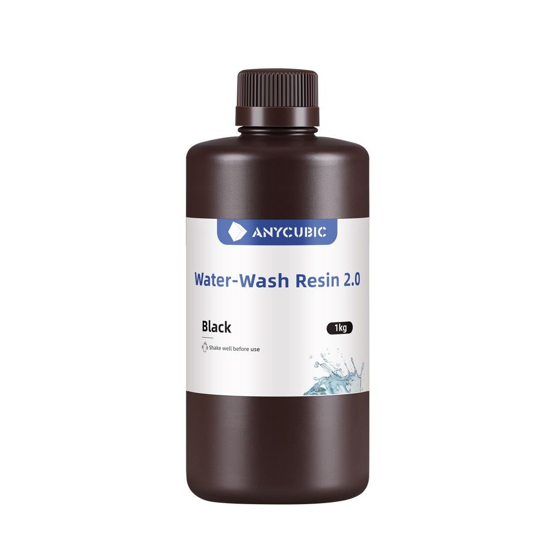 Resina Anycubic Water Wash Lavable En Agua 2.0 1Kg Negro