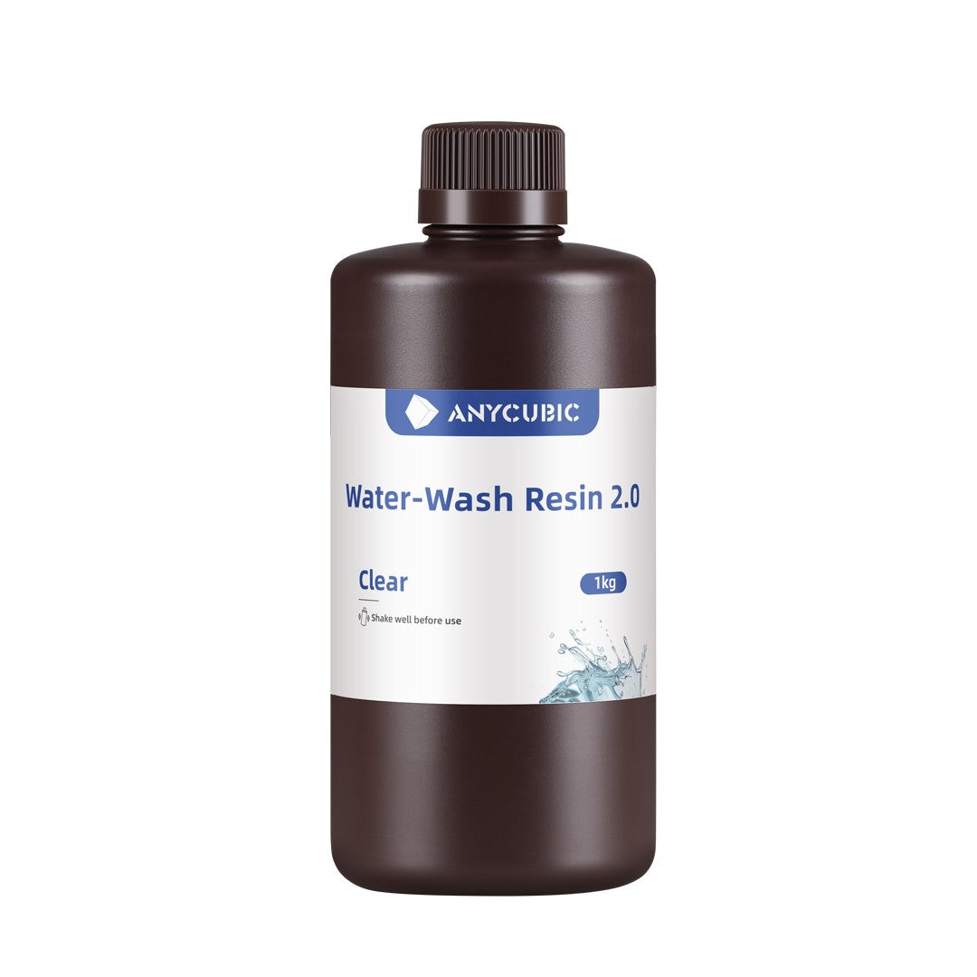 Resina Anycubic Water Wash Lavable En Agua 2.0 1Kg Trasparente