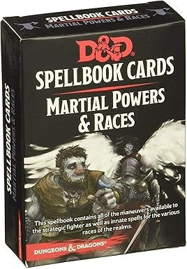 D&D: Poderes marciales y razas / Spellbook Cards - ING