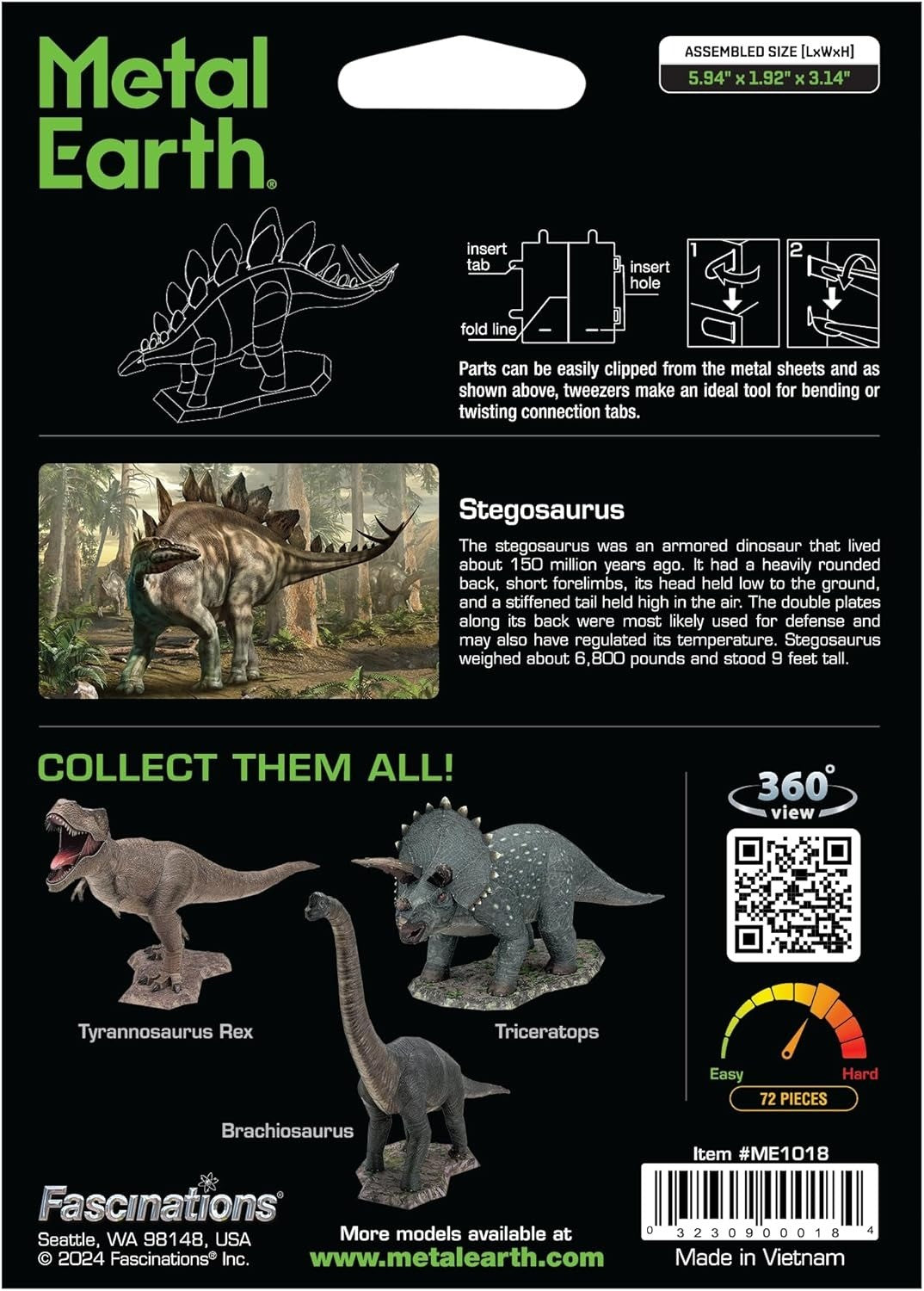 Dinosaurio Estegosaurio - Para Armar