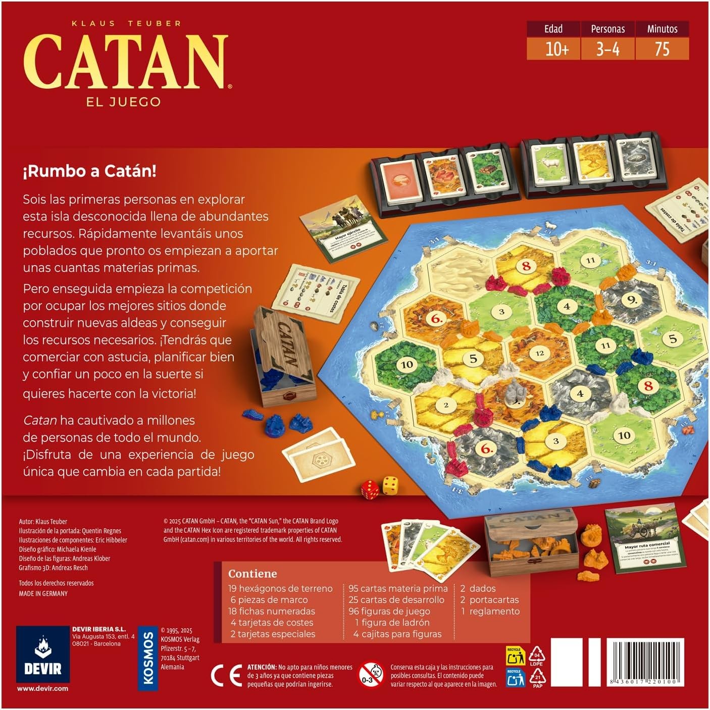 Catan Básico - Juego de Mesa Estrategico