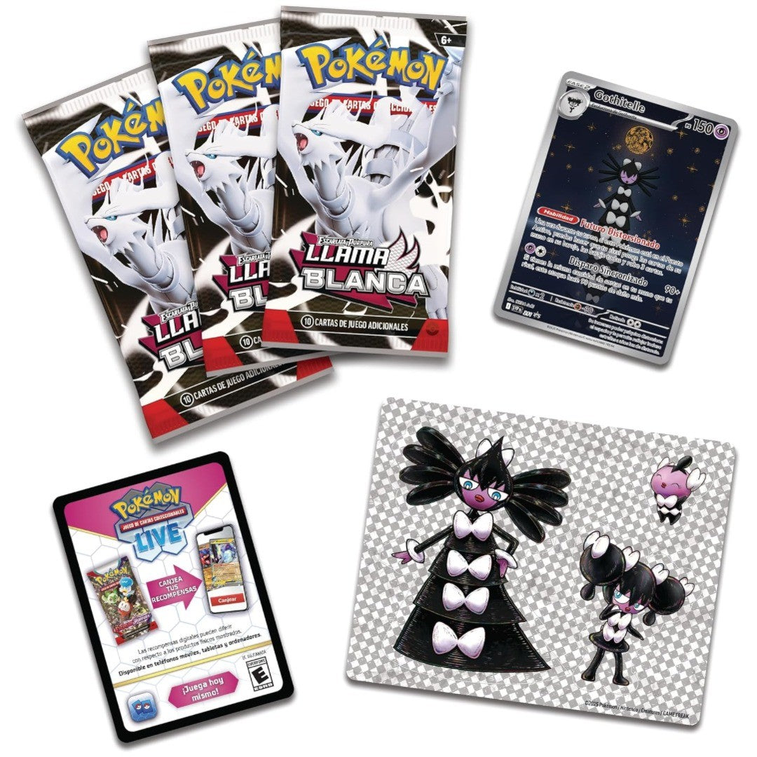Pokémon: Colección Con Calcomanías Gothitelle Llama Blanca - Esp