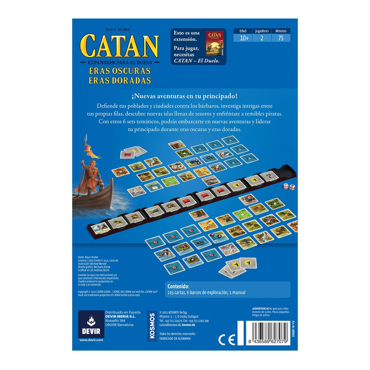 Catan: Eras Oscuras, Eras Doradas - Expansión Para El Duelo