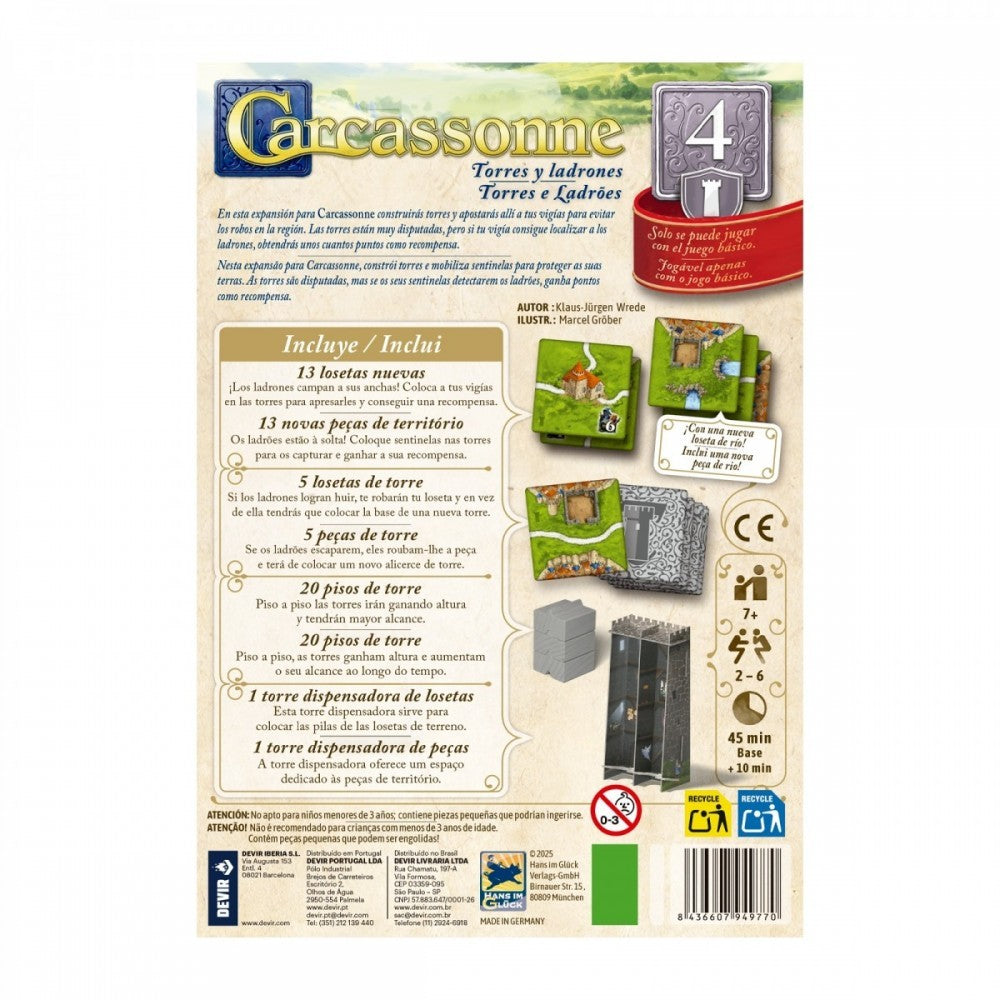 Carcassonne: Torres y Ladrones - Expansión 4