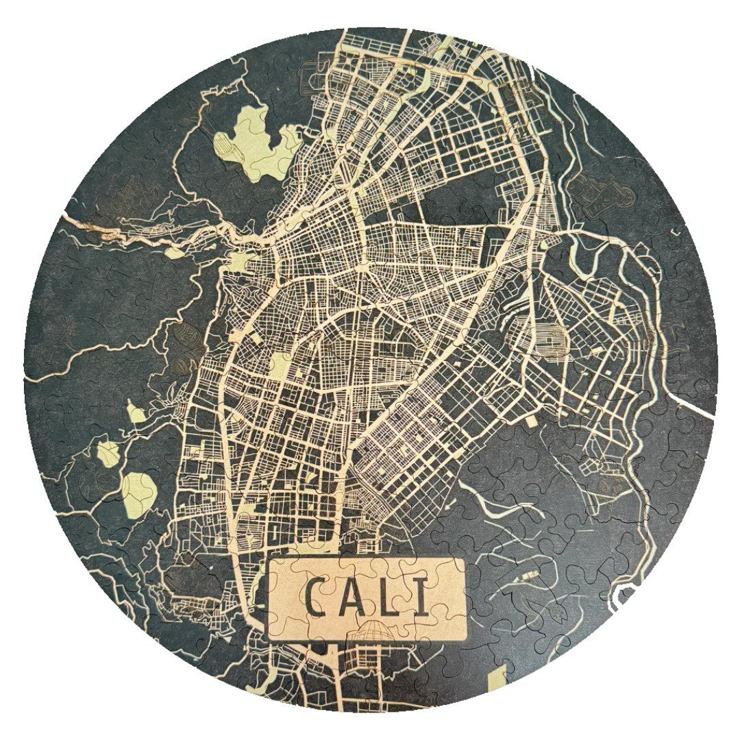 Mapa Cali - Rompecabezas Redondo en Madera 165 Piezas