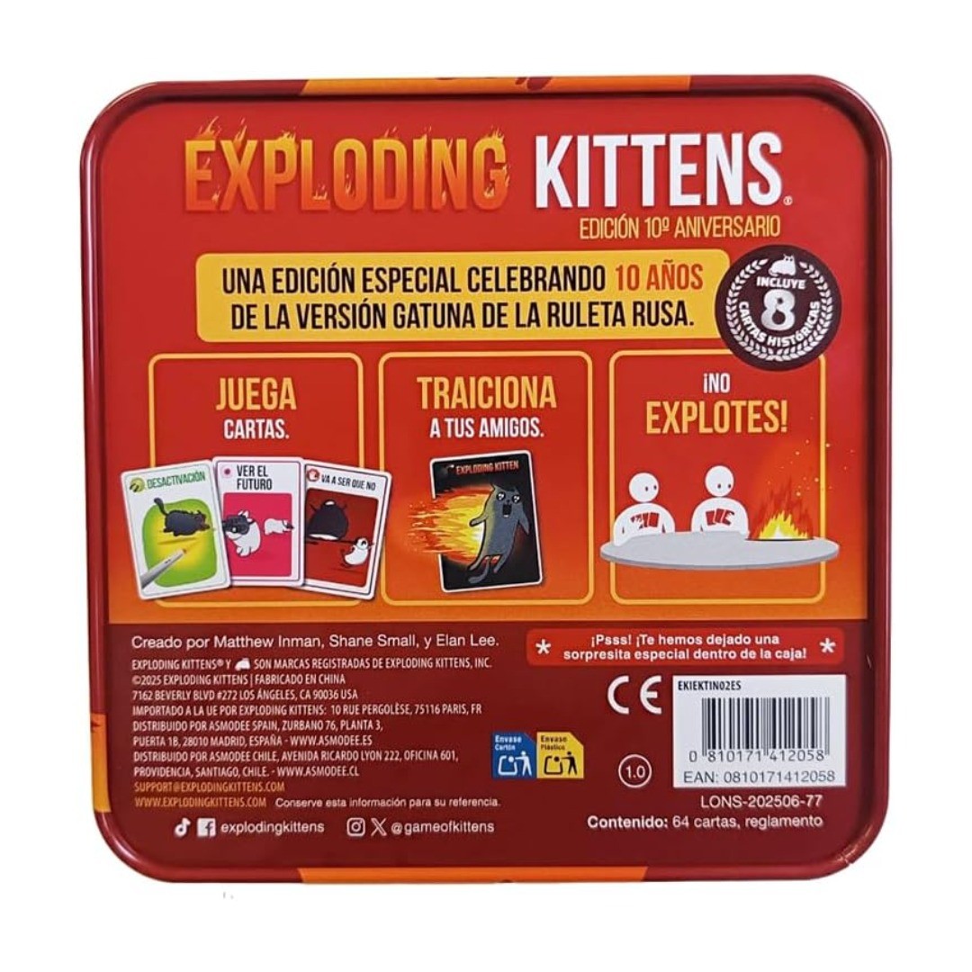 Exploding Kittens Edición 10º Aniversario