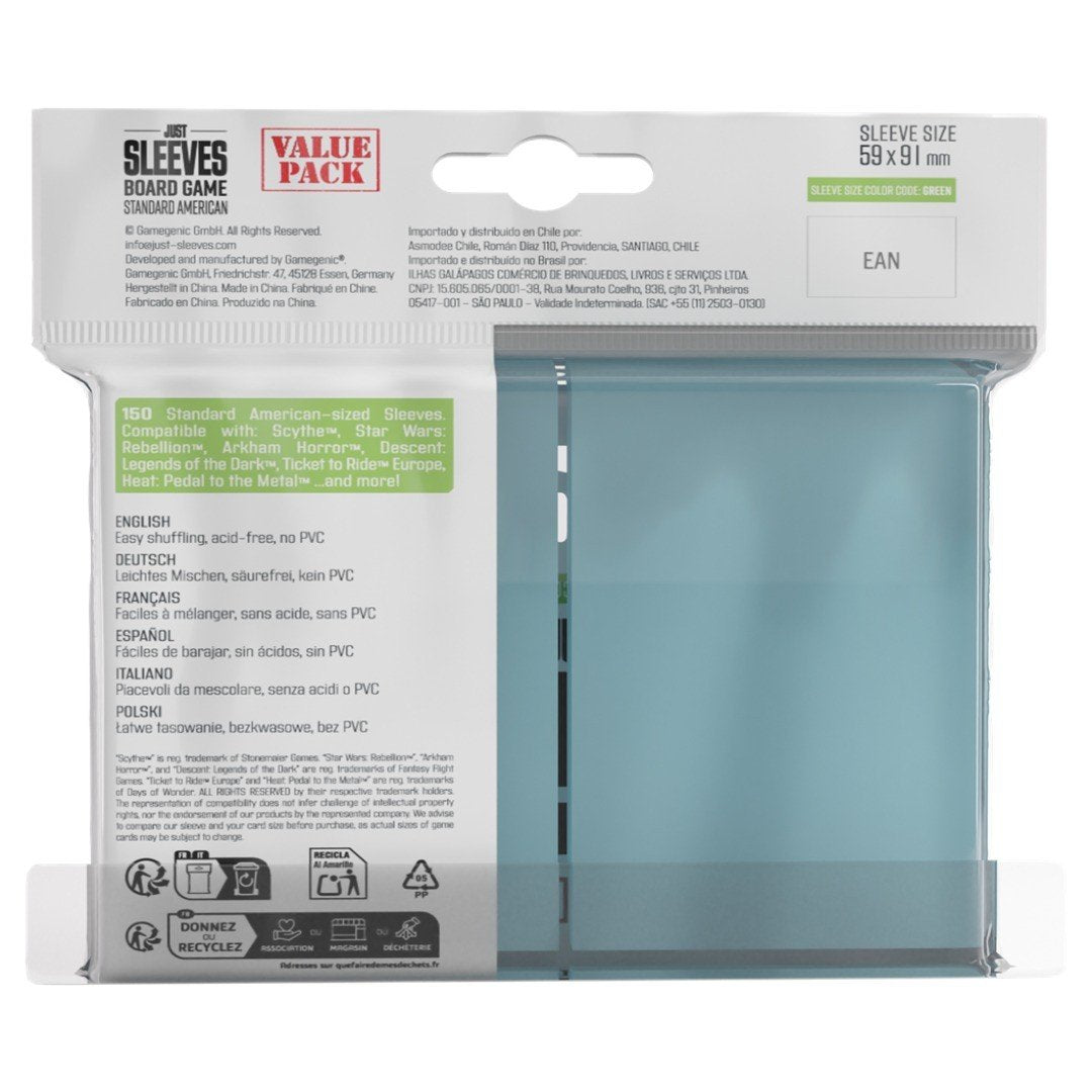Fundas 59x91 mm - Just Sleeves Standard American x150