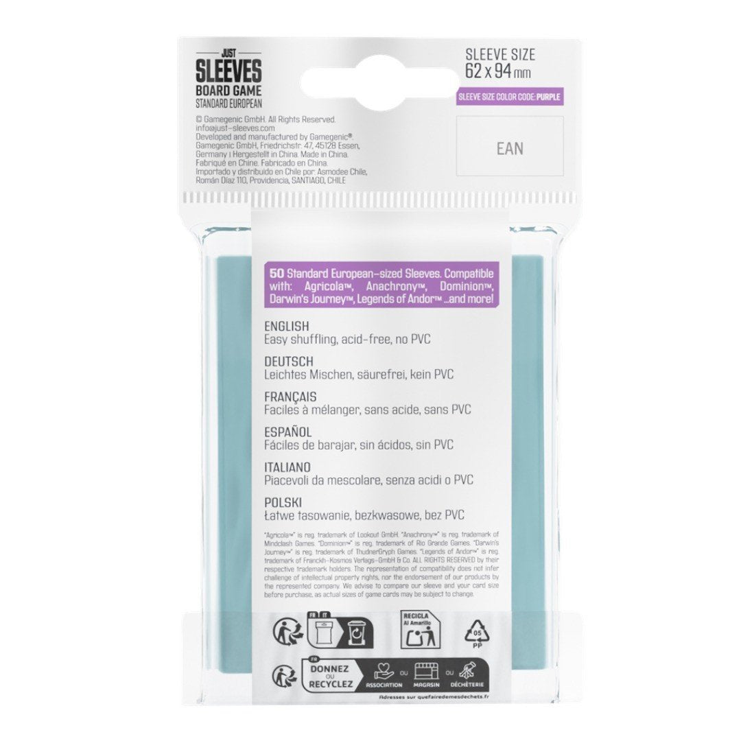 Fundas 62x94 mm - Just Sleeves Standard European x50
