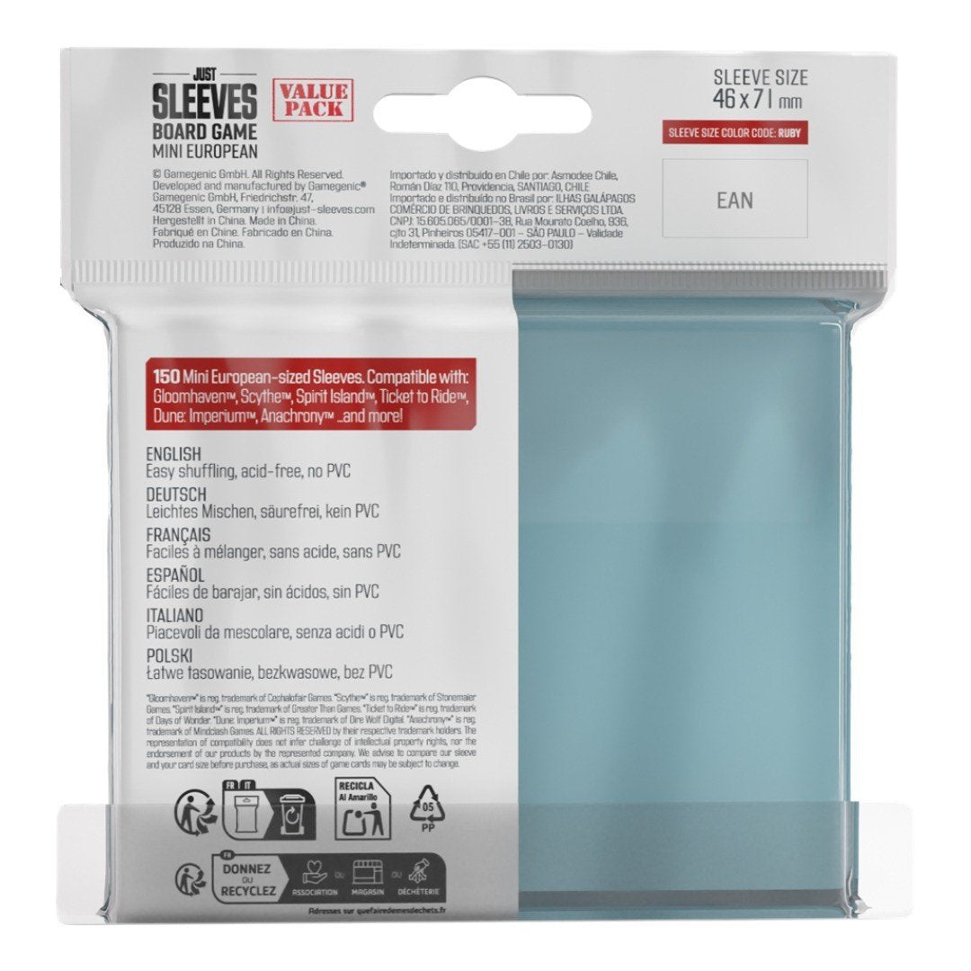 Fundas 46x71 mm - Just Sleeves Mini European x150