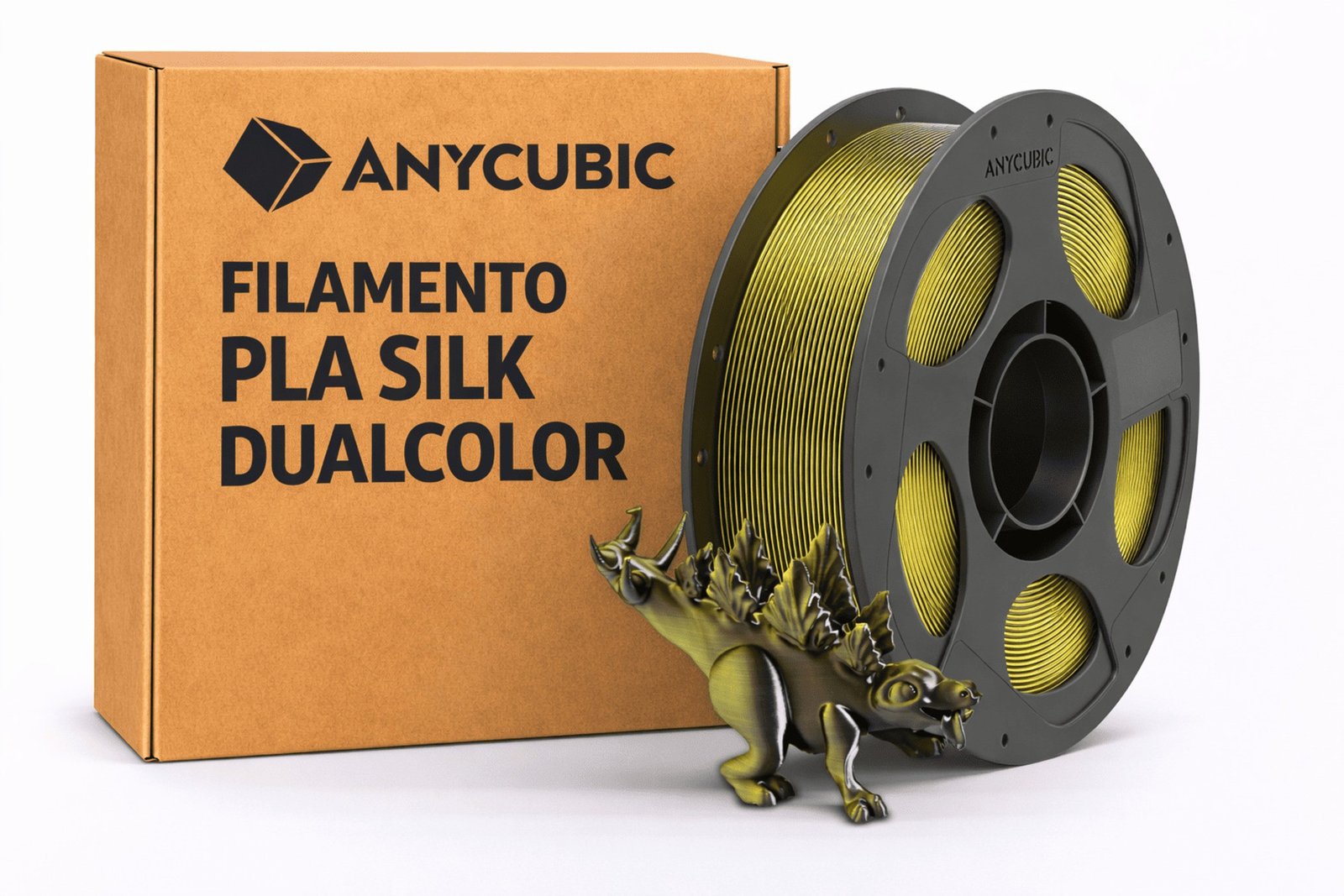 Filamento Anycubic Impresión 3d Pla Silk Dualcolor 1.75m 1kg