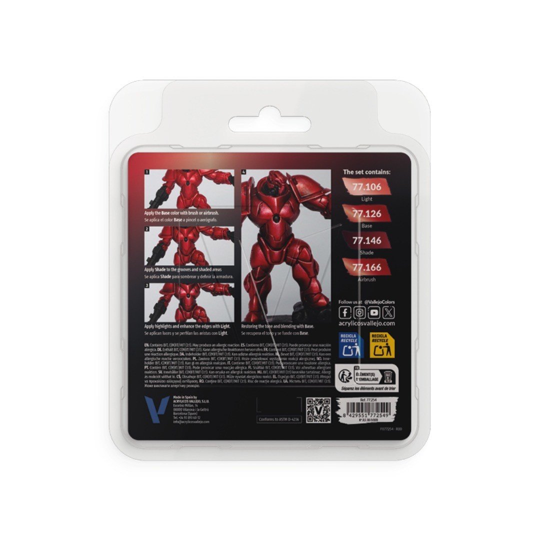 True Metallic Metal Set X4 - Rojo Rubí