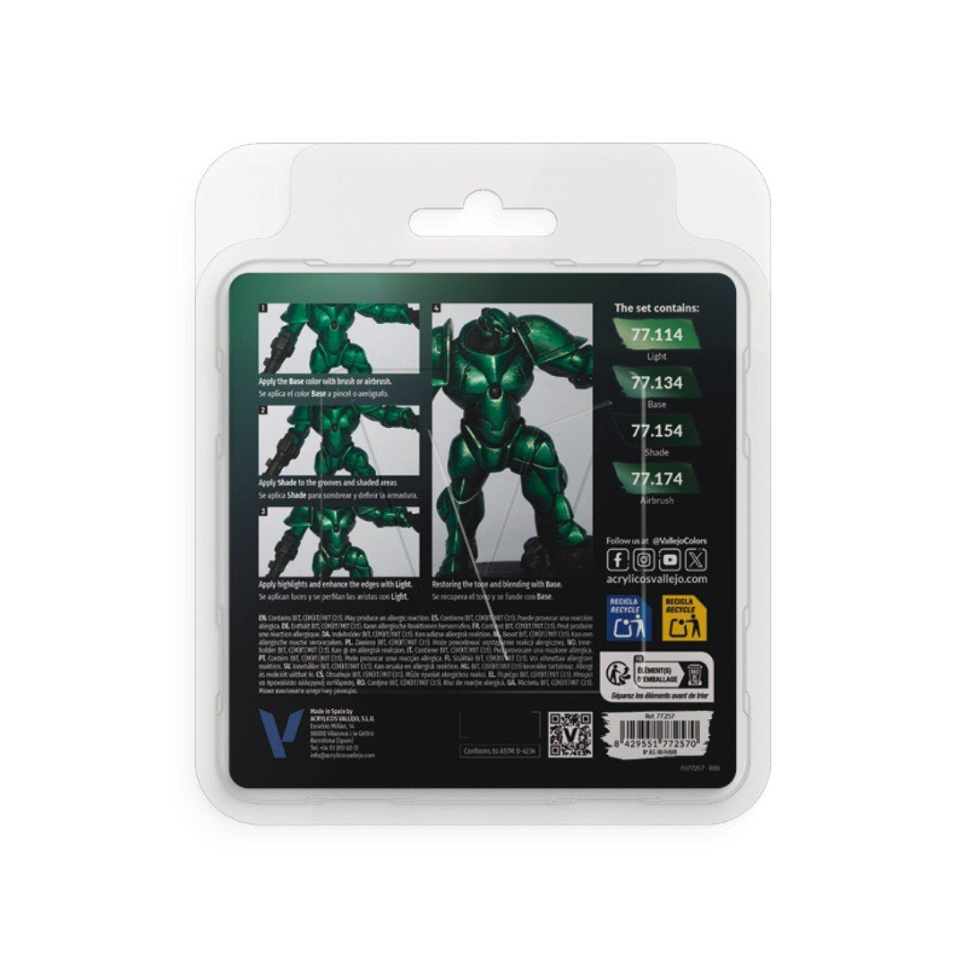 True Metallic Metal Set X4 - Verde Sombrío