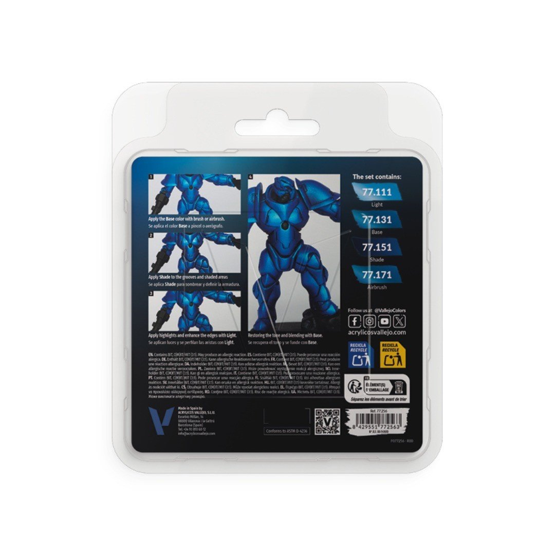 True Metallic Metal Set X4 - Azul Zafiro